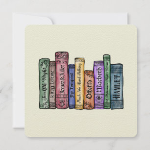 Invitación Libros de Shakespeare No. 1