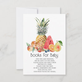 Invitación Libros De Solicitud De Libros De Frutas De Baby Sh