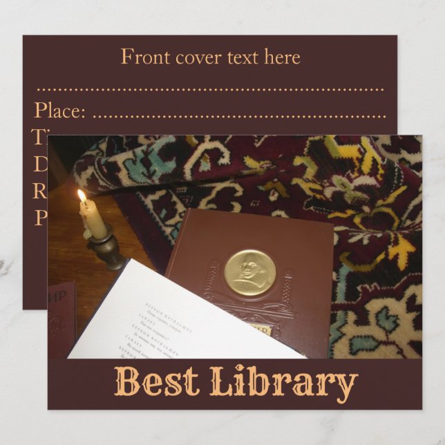 Invitación Libros del siglo pasado (Anverso / Reverso)