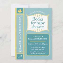 Invitación Libros para Baby Shower
