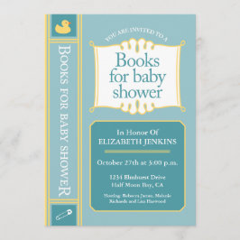 Invitación Libros para Baby Shower
