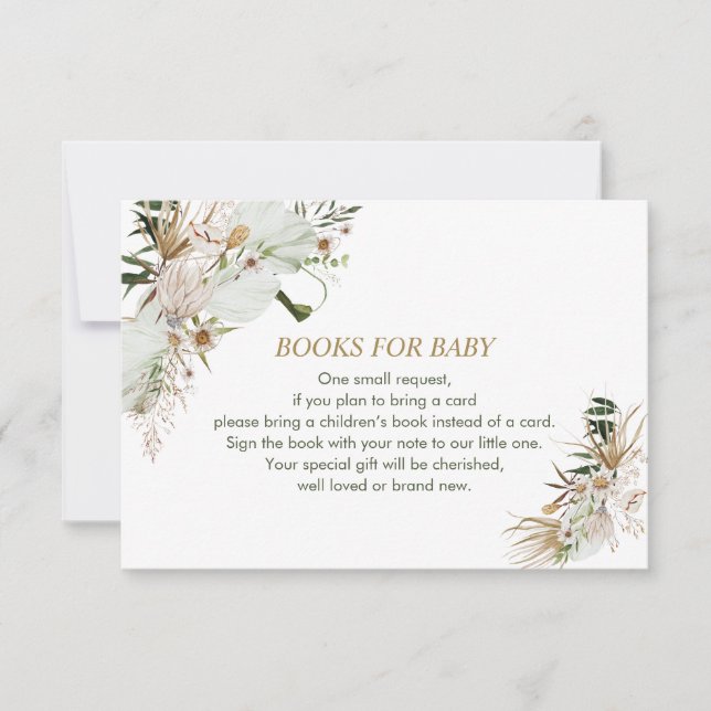 Invitación Libros para bebé, Solicitud de libro, Boho Baby Sh (Anverso)