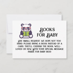 Invitación Libros para bebés con anteojos de lectura PANDA