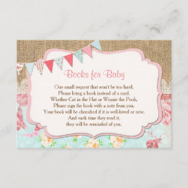 Invitación Libros para bebés, libro de bucles florales solici