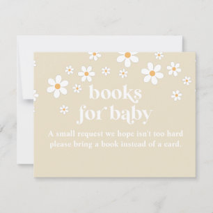 Invitación Libros Retro Daisy para bebés margaritas
