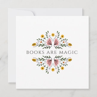 Invitación Libros son Pegatina Mágica