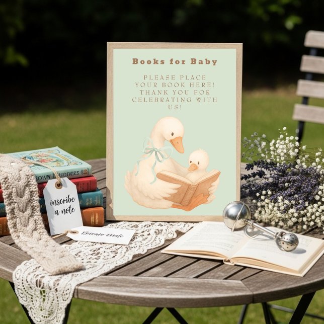 Invitación Libros Verdes Un Ganso Tonto para Bebés Signar (Green A Silly Goose Books for Baby Sign)