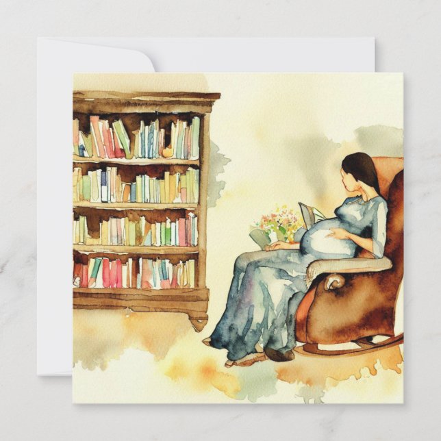 Invitación Libros y Bebé: Cuentos y fábulas de hadas, un Baby (Anverso)