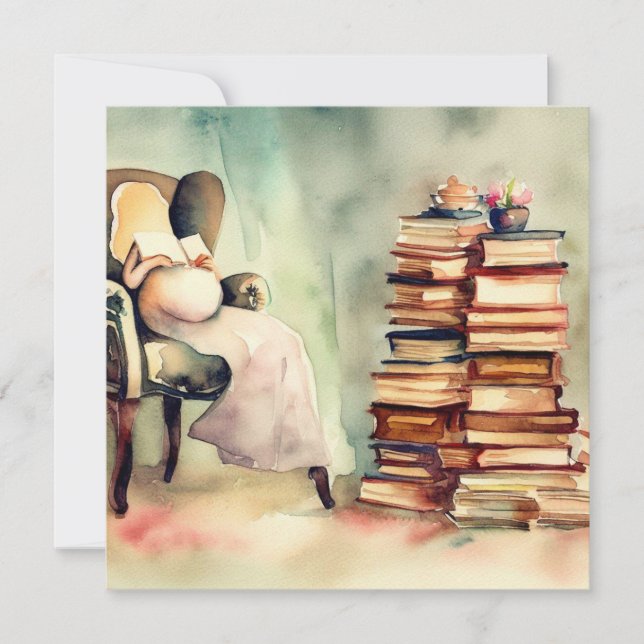 Invitación Libros y Bebé: Una celebración literaria, un Baby  (Anverso)