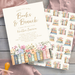 Invitación Libros y Brunch Baby Shower