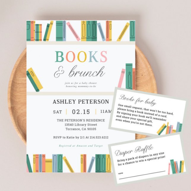 Invitación Libros y Brunch Storybook Baby Shower (Subido por el creador)