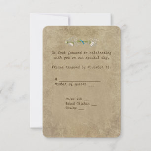 Invitación Licencia de Matrimonio Antiguo RSVP