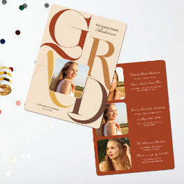 Invitación Licenciación de fotografía de tipografía de grado