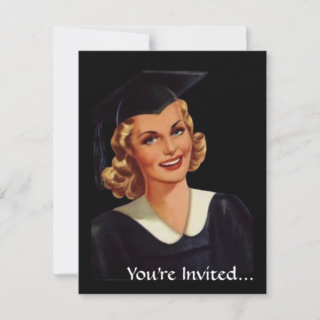 Invitación Licenciada en Universidad Vintage (Anverso)