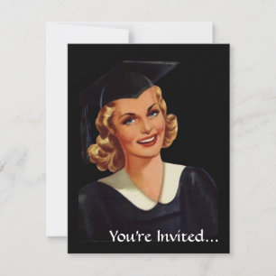 Invitación Licenciada en Universidad Vintage