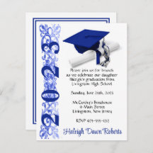 Licenciado en Capa y Diploma, Royal Blue & White