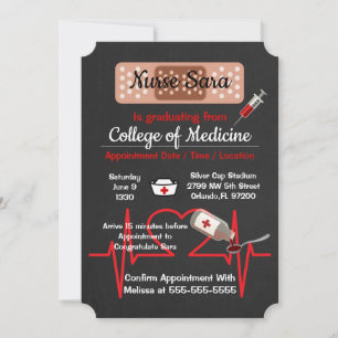 Invitación Licenciado en Enfermería Médica de moda
