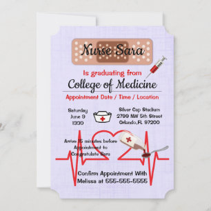 Invitación Licenciado en Enfermería Médica de moda