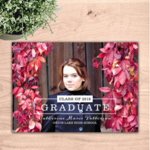 Invitación Licenciatura de fotografía de clase moderna   Blan