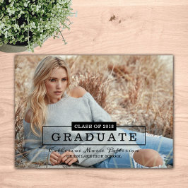 Invitación Licenciatura de fotografía de clase moderna | Negr