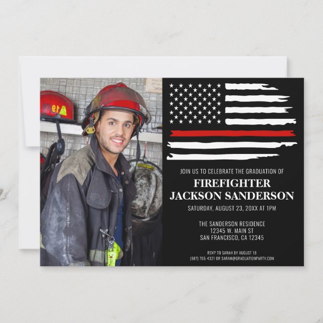 Invitación Licenciatura en Bomberos por la Academia de Bomber (Anverso)