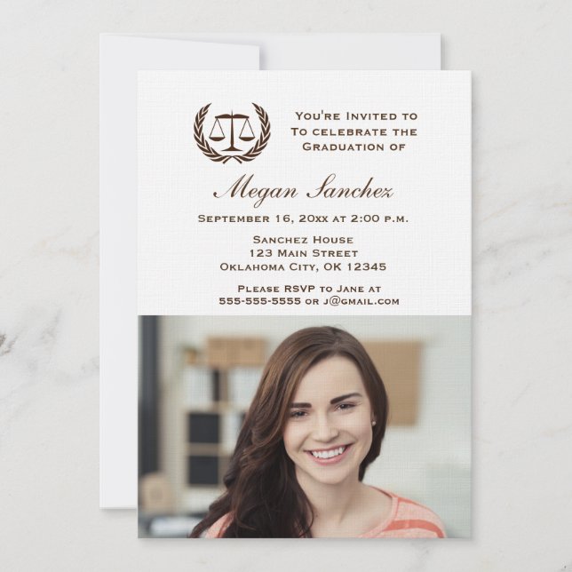 Invitación Licenciatura en Derecho Clásico (Anverso)