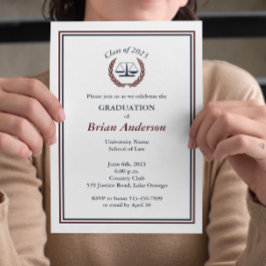 Invitación Licenciatura en Derecho por la Escuela de Leyes de