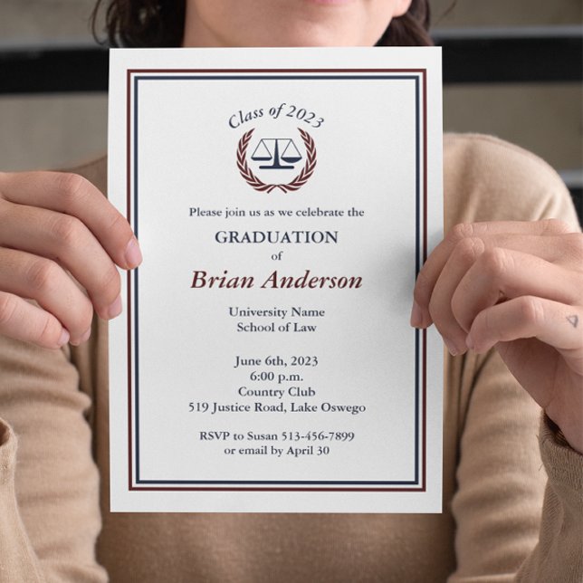 Invitación Licenciatura en Derecho por la Escuela de Leyes de (Subido por el creador)