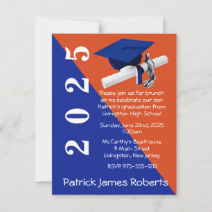 Invitación Licenciatura en Derecho y Diploma, Real Azul y Nar
