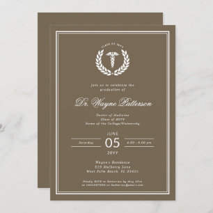 Invitación Licenciatura en Medicina Elegante y Minimalista