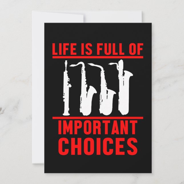 Invitación Life Important Choices Marching Band Musical Gift (Anverso)