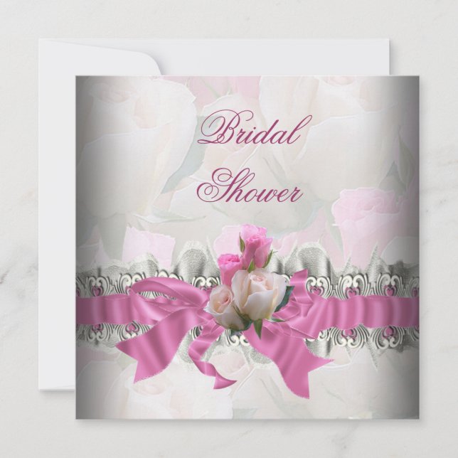 Invitación Ligar de encaje blanco para despedida de soltera r (Anverso)
