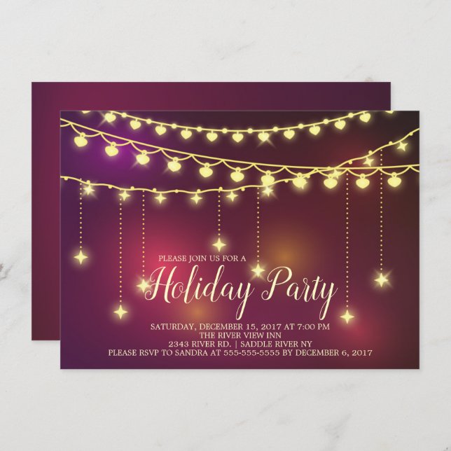 Invitación ligera elegante de la celebración de (Anverso / Reverso)