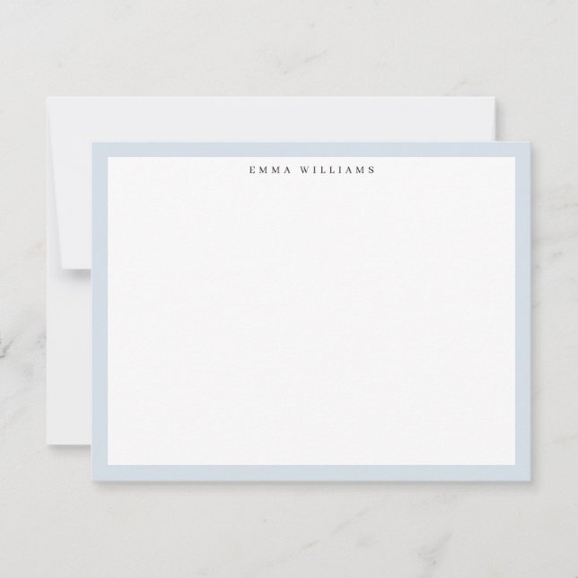 Invitación Light Blue Frame Note Card (Anverso)