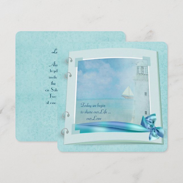 Invitación Lighthouse Boda Book (Anverso / Reverso)
