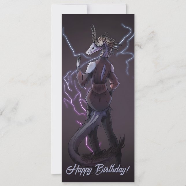 Invitación Lightning Dragon happy birthday (Anverso)