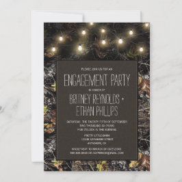 Invitación Lights + Hunting Camo Engagement Party Invitacione
