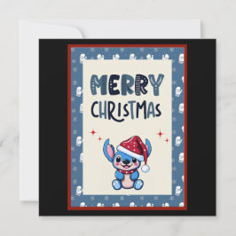 Invitación Lil Blue Cutie Dice "Feliz Navidad"