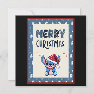 Invitación Lil Blue Cutie Dice "Feliz Navidad"