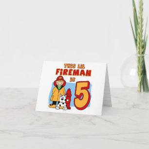 Invitación Lil Fireman 5 cumpleaños