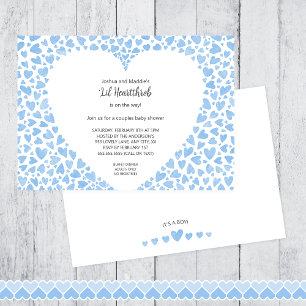 Invitación Lil Heartthrob BOY acuarela ducha bebé