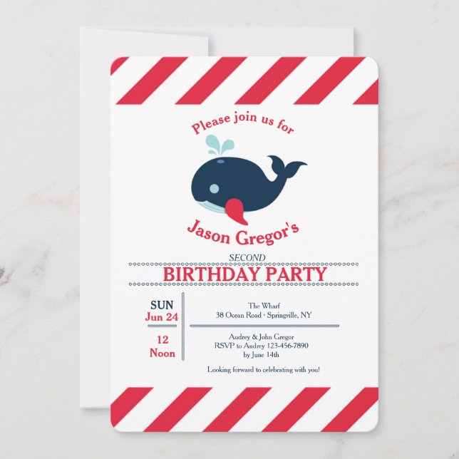 Invitación Li'l Squirt (Anverso)