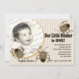 Invitación Lil Stinker primer cumpleaños