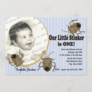 Invitación Lil Stinker primer cumpleaños