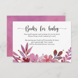 Invitación Lila and Gold Confetti Girl books for b