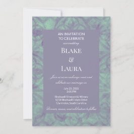 Invitación Lila Mentolada Verano Audaz Personalizado