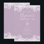 Invitación Lila Rosa y Blanco Encaje Fiesta Elegante Dulces 1<br><div class="desc">Personalizar para cualquier evento</div>