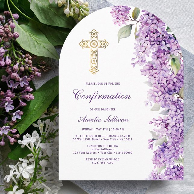 Invitación Lilac Arch Confirmation (Subido por el creador)