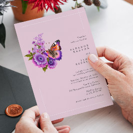Invitación Lilac Butterfly Dream | Tipografía Boda moderna