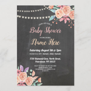 Invitación Lilac Chalk, Fiesta de Flor de Melocotón Invitado 